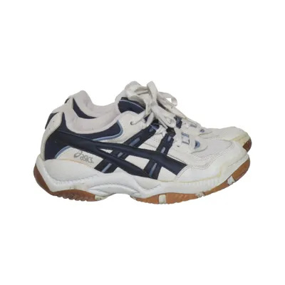 Trainers (White, Blue) from Asics Leather, Polyester
