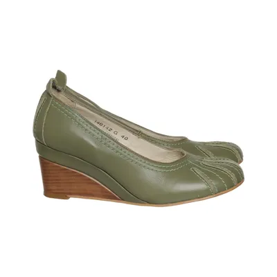 Chaussure compensées (Vert) de Fly London Cuir