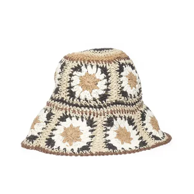 Straw hat (Beige, Brown, Black) from Korea