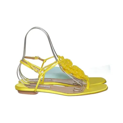 Sandaler (Gul) fra Aquazzura Læder