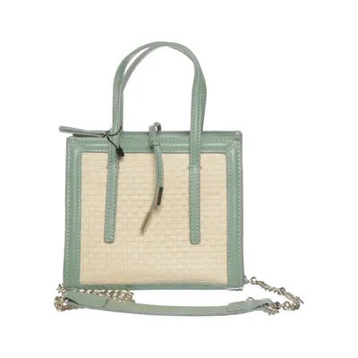 Skuldertaske (Grøn, Beige) fra Zara Polyurethan
