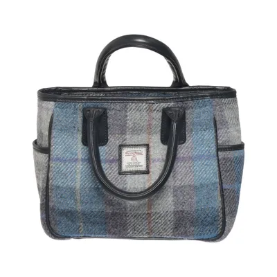 Handbag (Gray, Blue, Black) from Harris Tweed