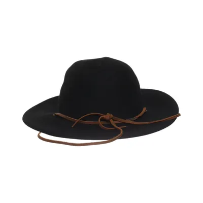 Filzhut (Schwarz) von Brixton Leder, Wolle