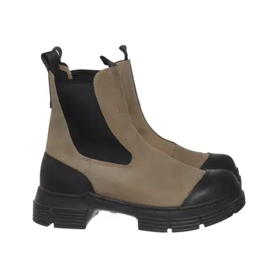 Chelsea boots (Beige, Sort) fra Ganni