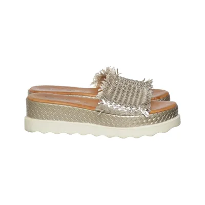Chaussure compensées (Or, Marron) de Vivian Cuir