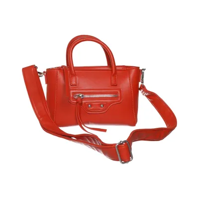 Shoulder-bag (Red) from Glitter Polyester, Polyurethane
