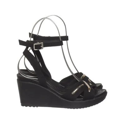 Chaussure compensées (Noir) de Crocs Polyuréthane