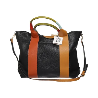 Weekend bag (Black, Multicolored) from Bestini Polyurethane, Recycled polyester