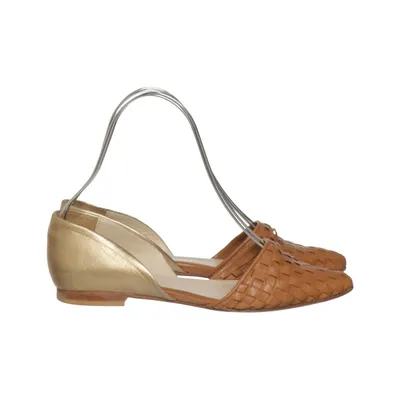 Ballerines (Marron, Or) de Heelow Cuir