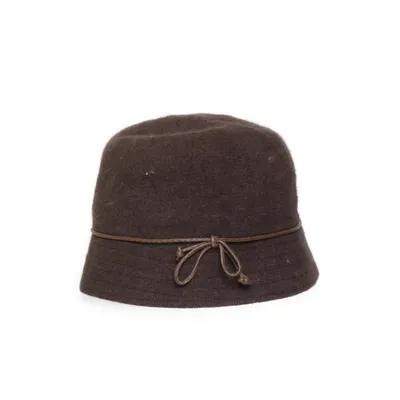 Gloche hat (Brun) Angora, Nylon