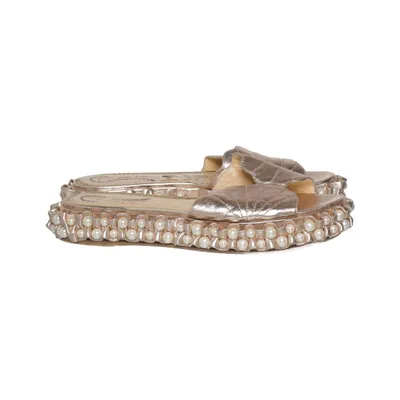 Hjemmeskor (Guld) fra Charlotte Olympia Læder