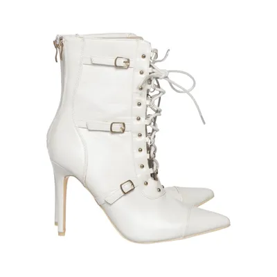 Bottes à talons (Blanc) de Sergio Todzi