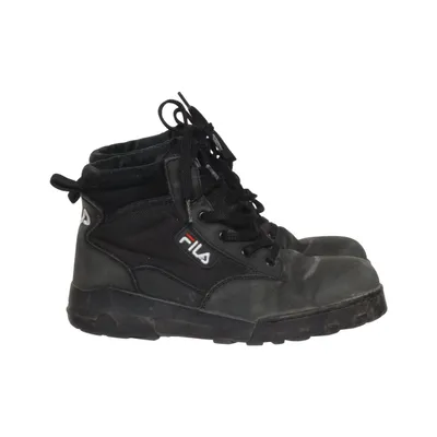 Laced boots (Black) from Fila Leather