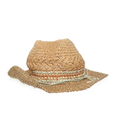 Sun hat (Brown, Multicolored) from Zara Accessories Polyester