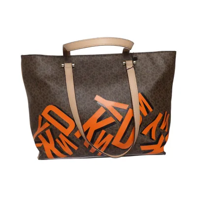 Håndtaske (Brun, Orange, Flerfarvet) fra DKNY Læder