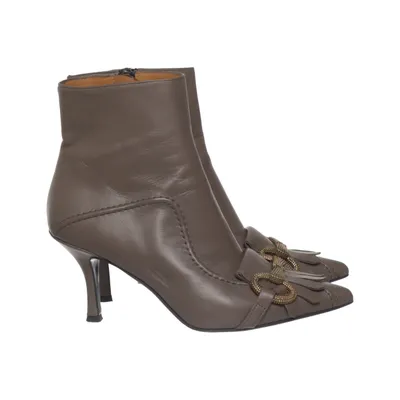 Bottes à talons (Gris) de Phillip Hardy Cuir