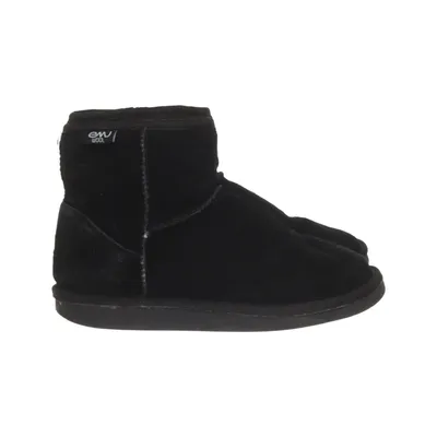 Ankle boots (Black) from EMU Merino wool, Suede