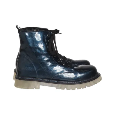 Laced boots (Blue) from Rosa Negra Leather