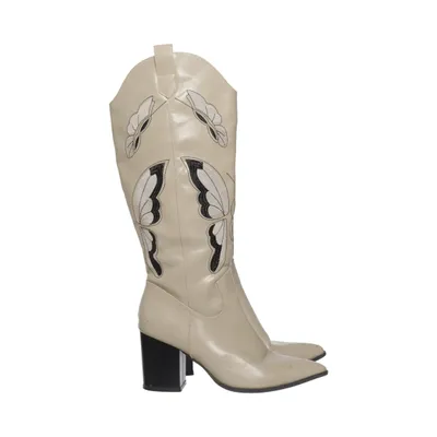 Cowboy boots (Beige, Black) from Glamorous Polyurethane