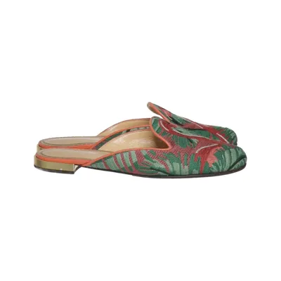 Mules (Rose, Vert, Multicolore) de Charlotte Olympia Cuir