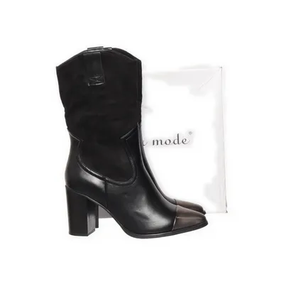 Boots (Black, Silver) from Super Mode Polyester