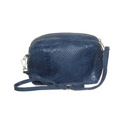 Shoulder-bag (Blue) from Borse in Pelle Leather