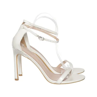 High heel sandals (White) from Ideal Shoes