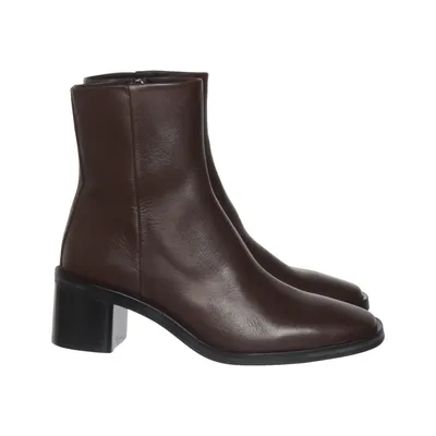 Støvletter (Block Heel Boot W/ Metal Logo) fra Calvin Klein Læder