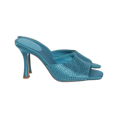 Mules (Blå) fra H&M Polyester, Polyurethan