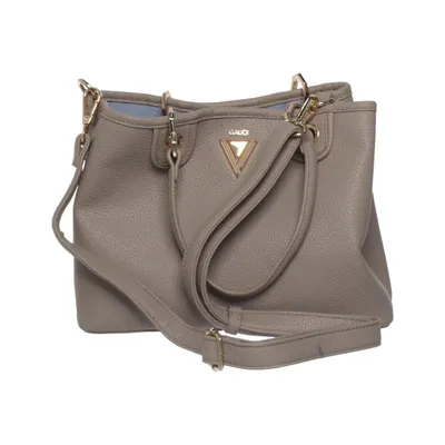 Handbag (Gray) from Gaudi Polyester, Polyurethane