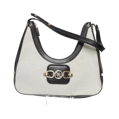 Shoulder-bag (Beige, Black) from Guess Cotton, Polyester