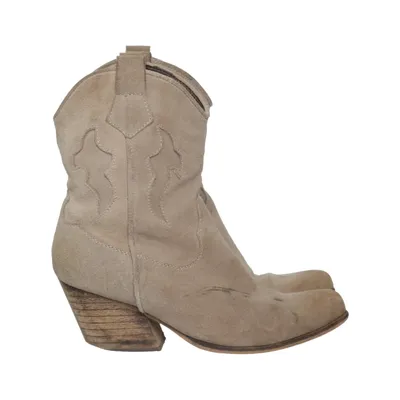 Bottes de cow-boy (Beige) de Two Day Cuir