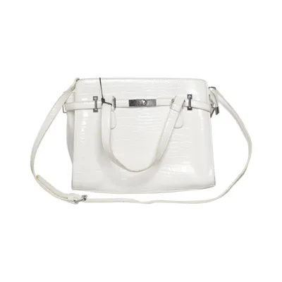 Shoulder-bag (White) from Usha Polyester, Polyurethane