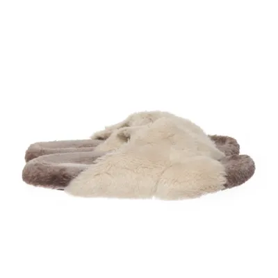 Slippers (Beige, Multicolored) from Zara Home Faux fur