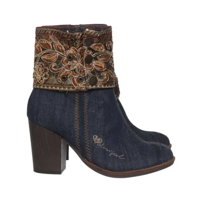 Heeled boots (Blue, Brown, Multicolored) from Desigual