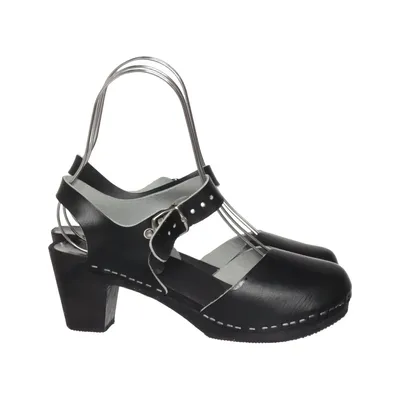 Sabots (Noir) de Swedish Clogs Cuir