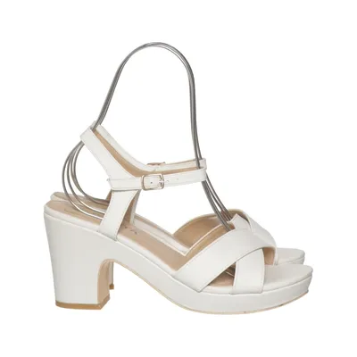 High heel sandals (White) from Savita Polyurethane