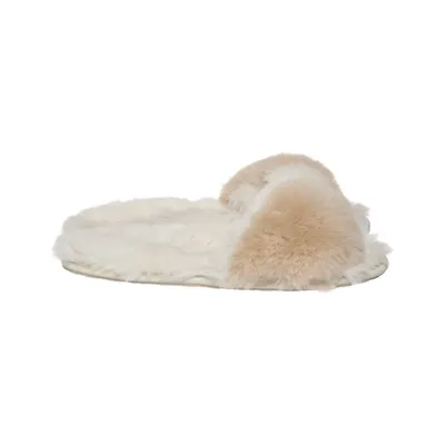 Slippers (White, Beige) from Zara Home Faux fur, Polyurethane