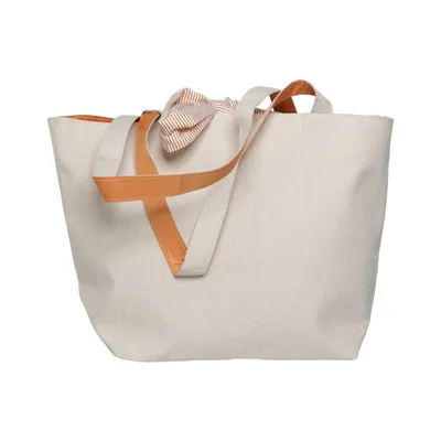 Sac à bandoulière (Beige, Orange) de Sensai Coton, Lin, Polyester recyclé