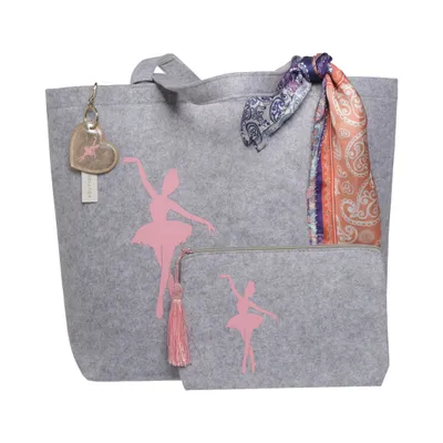 Canvas bag (Gray, Pink, Multicolored) from Boutique Polyester