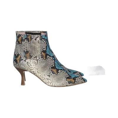 Bottes à talons (Bleu, Multicolore) de Essentiel Antwerp Cuir