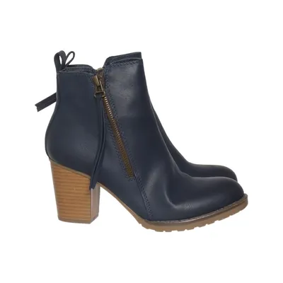 Laarzen met hak (Blauw) van DS Shoes by DinSko Leer