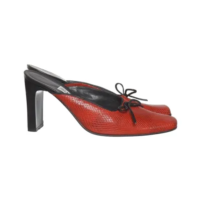 Mules (Red, Black) from Subret Leather