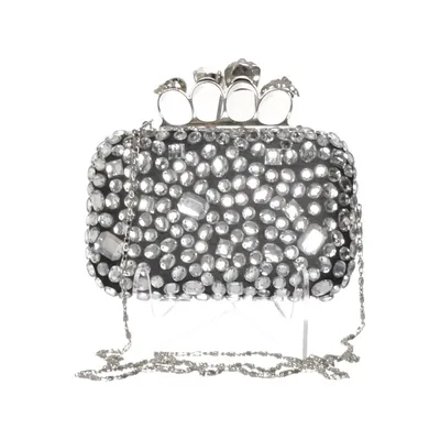 Abendtasche (Schwarz, Silber) von LYDC London