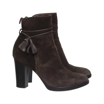 Heeled boots (Brown) from Progetto Leather