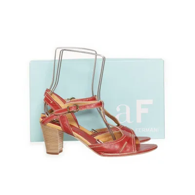 High heel sandals (Red) from Alberto Fermani Leather