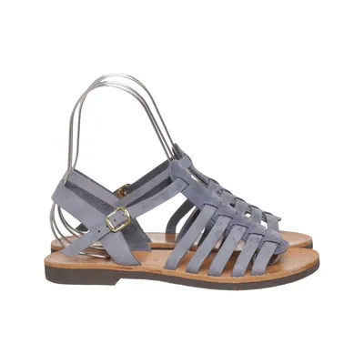Sandales (Bleu) de Klimatsakis Cuir