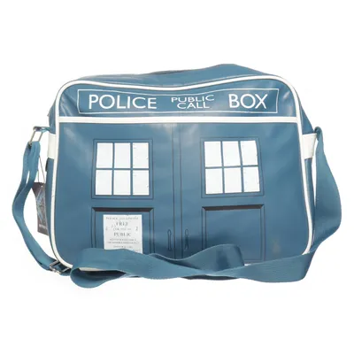 Axelremsväska (Blå, Vit) från Doctor WHO Polyester, Polyuretan