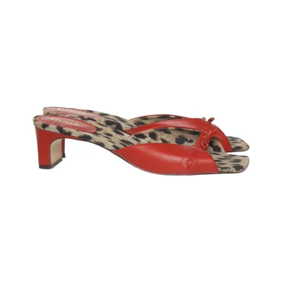 Mules (Rouge, Multicolore) de Rouje Cuir