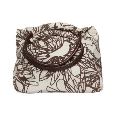 Handbag (White, Brown) from Nanso